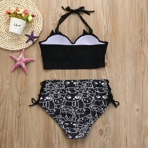 Black Kitty Push Up Sexy Swim Bikini